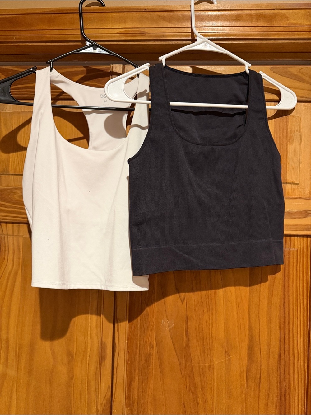 DSG Two Cropped Tank Tops in Black & White